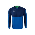 Erima Sport-Langarmshirt Six Wings Sweatshirt (Baumwollmix, funktionell) royalblau/navyblau Herren